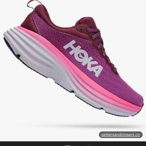 Lightly used purple/pink Hoka Bondi 8 size 9